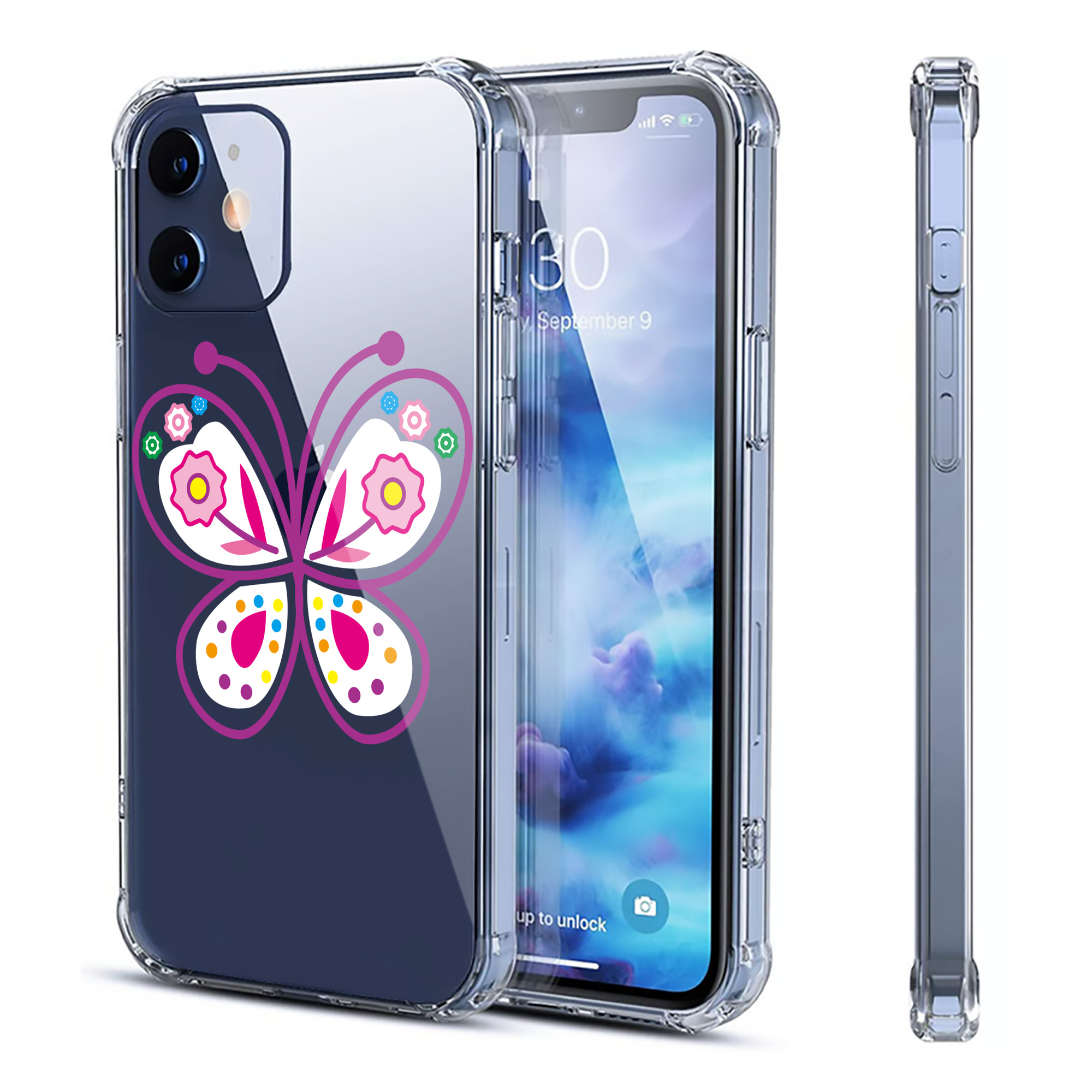 （画像用） Hello Kitty ハローキティ 【iPhone 12シリーズ対応】透明スマホケース（クリアソフトケース）